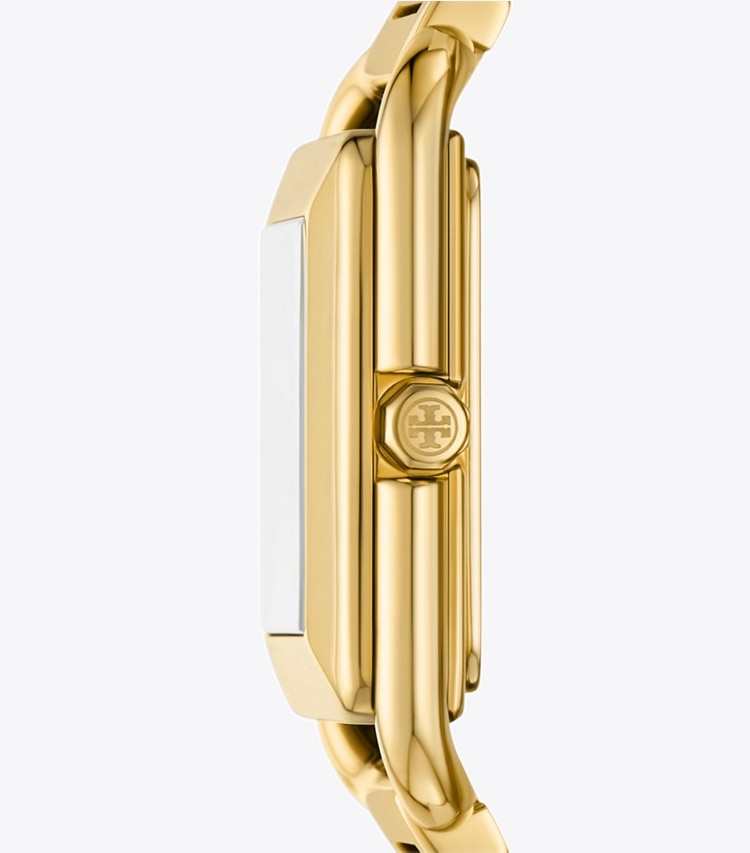 Tory Burch designer strap watches Kira Watch in IVORY/GOLD side