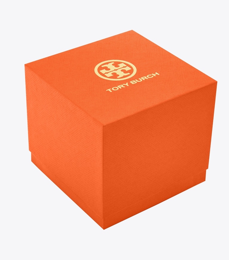 Tory Burch designer strap watches Kira Watch in LUGGAGE/GOLD front