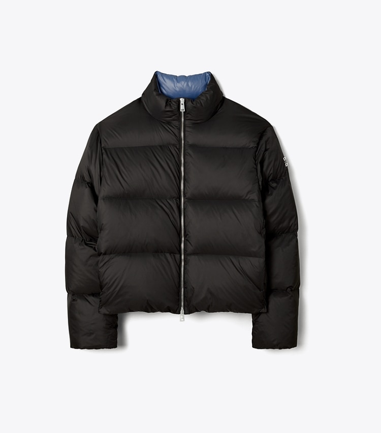 Tory Sport designer mäntel Klassische Daunensteppjacke in Black front