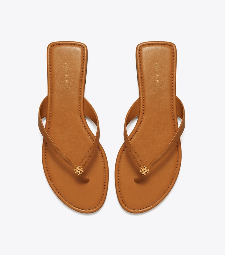 Tory Burch designer sandalen Klassischer Flipflop in CARAMEL CORN angle