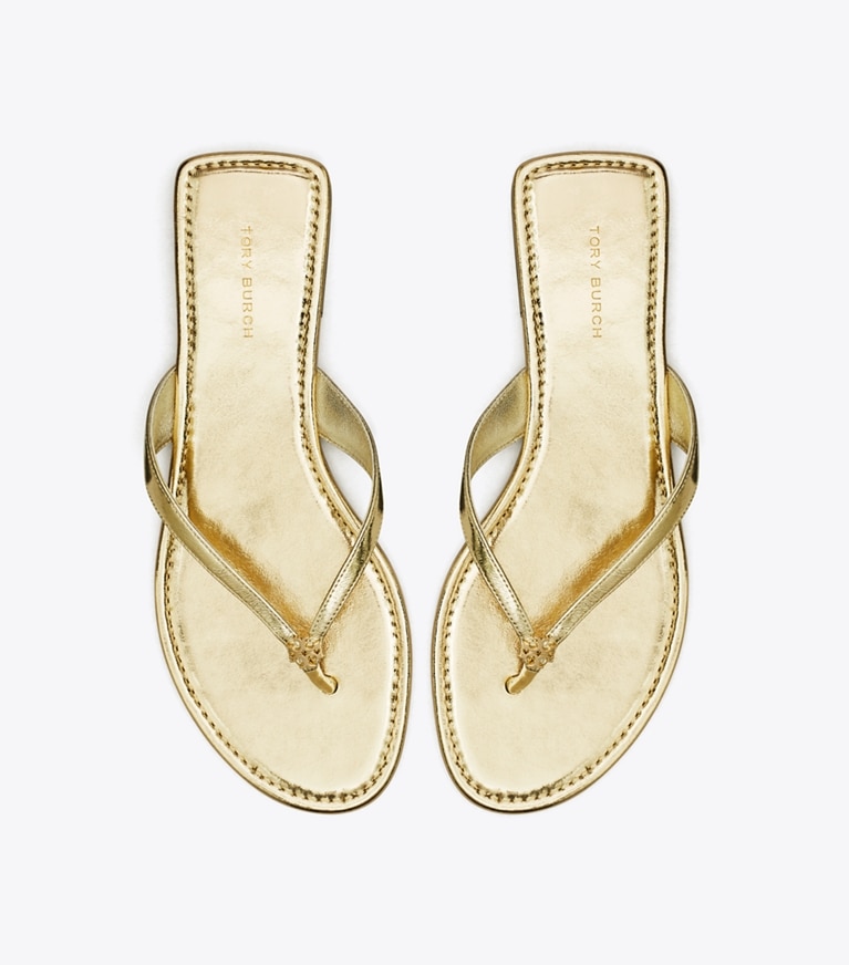 Tory Burch designer sandalen Klassischer Flipflop in SPARK GOLD angle