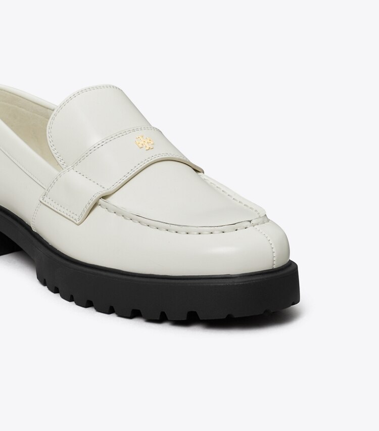 Tory Burch designer loafers Klassischer Loafer mit Profilsohle in DOVE WHITE detail