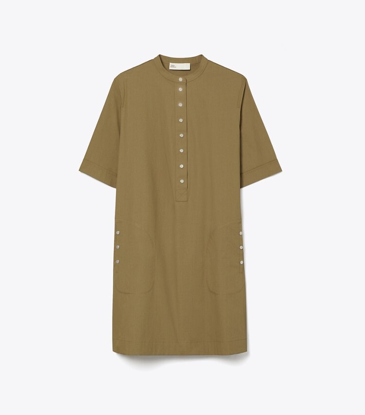 Tory Burch designer kleider Kleid aus Baumwoll-Popeline in Olive front