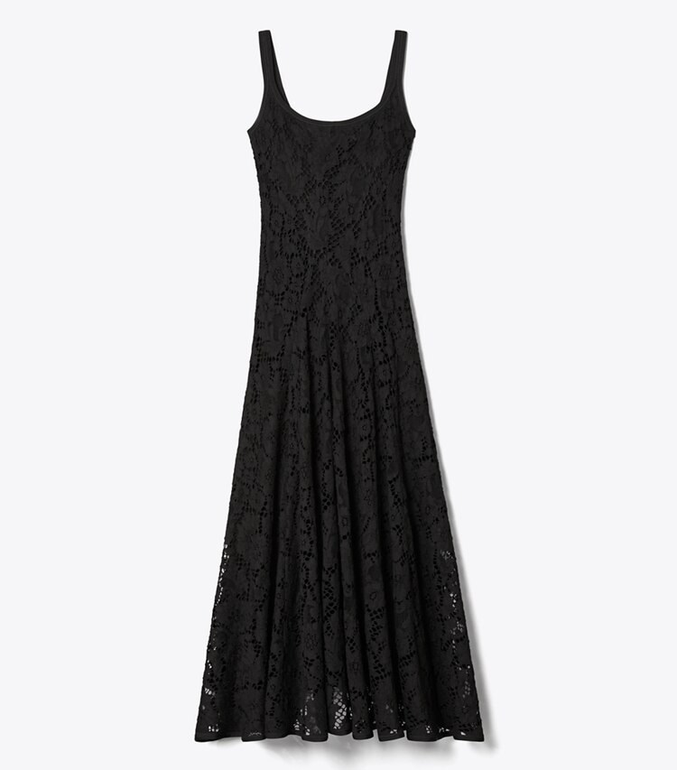 Tory Burch designer kleider Kleid aus floraler Spitze in Black front