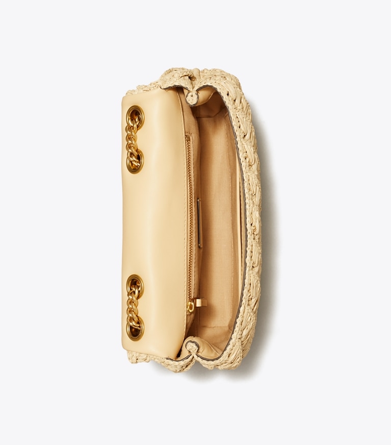 Tory Burch designer schultertaschen Kleine, gewebte Kira Schultertasche in Natural angle