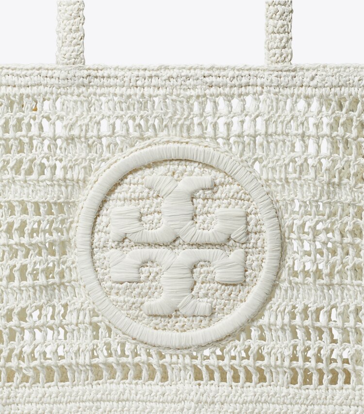Tory Burch designer tote bags Kleine, handgehäkelte Ella Tote Bag in White detail