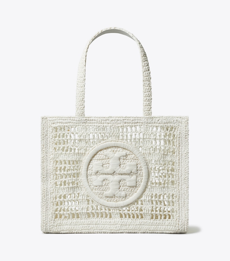Tory Burch designer tote bags Kleine, handgehäkelte Ella Tote Bag in White front