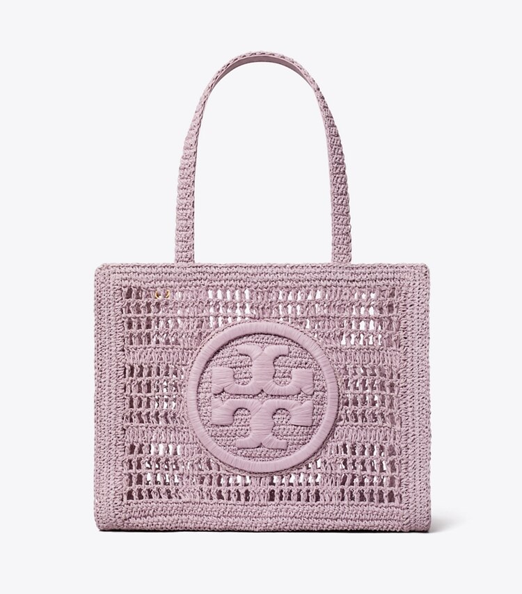 Tory Burch designer tote bags Kleine, handgehäkelte Ella Tote Bag in Pale Purple front