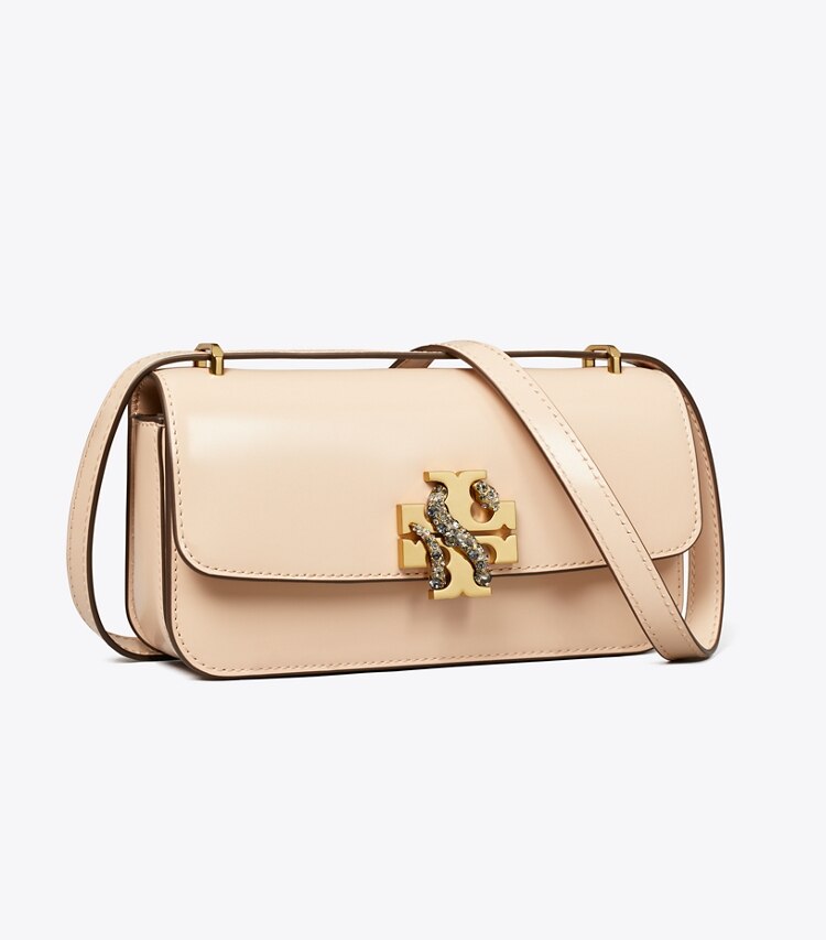 Tory Burch designer schultertaschen Kleine, rechteckige Eleanor Tasche in Rose Pink angle