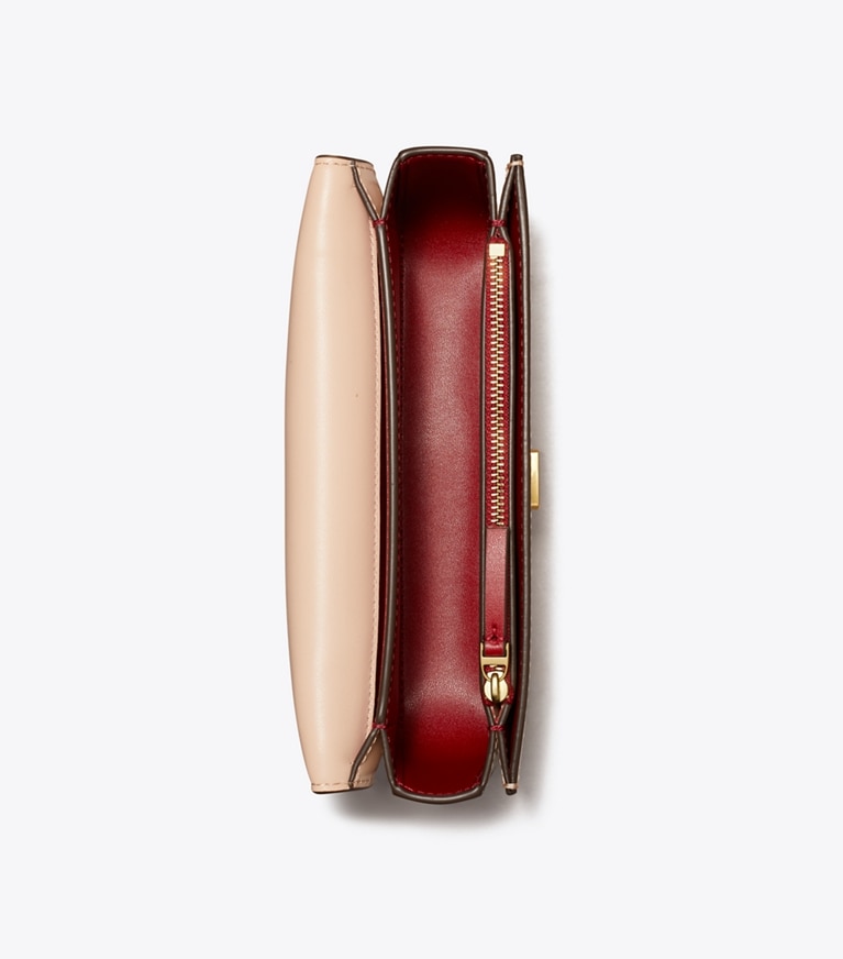 Tory Burch designer schultertaschen Kleine, rechteckige Eleanor Tasche in Rose Pink angle