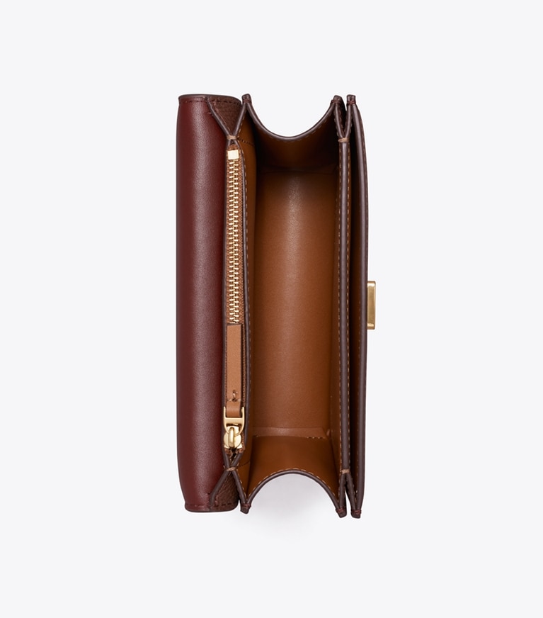 Tory Burch designer schultertaschen Kleine, strukturierte Eleanor Tasche in Dark Cabernet angle