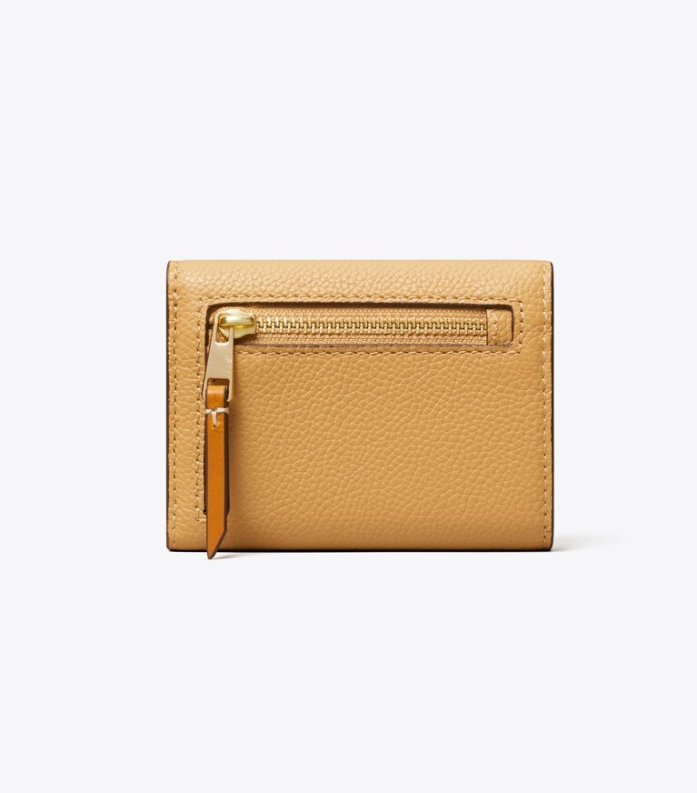 Tory Burch designer geldbörsen Kleine, strukturierte Geldbörse im Kuvert-Stil in Biscotti angle