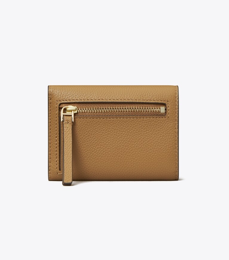 Tory Burch designer geldbörsen Kleine, strukturierte Robinson Geldbörse in Tiramisu angle