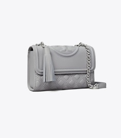 Kleine wandelbare gesteppte Fleming Schultertasche in Metallic Damen Taschen Schultertaschen Tory Burch DE