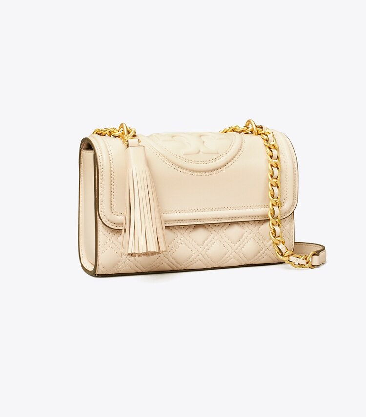 Tory Burch designer schultertaschen Kleine, wandelbare Fleming Schultertasche in New Cream angle