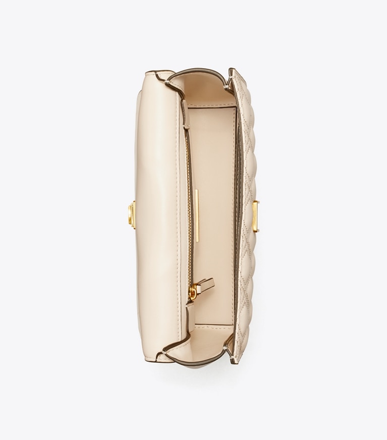 Tory Burch designer schultertaschen Kleine, wandelbare Fleming Schultertasche in New Cream angle