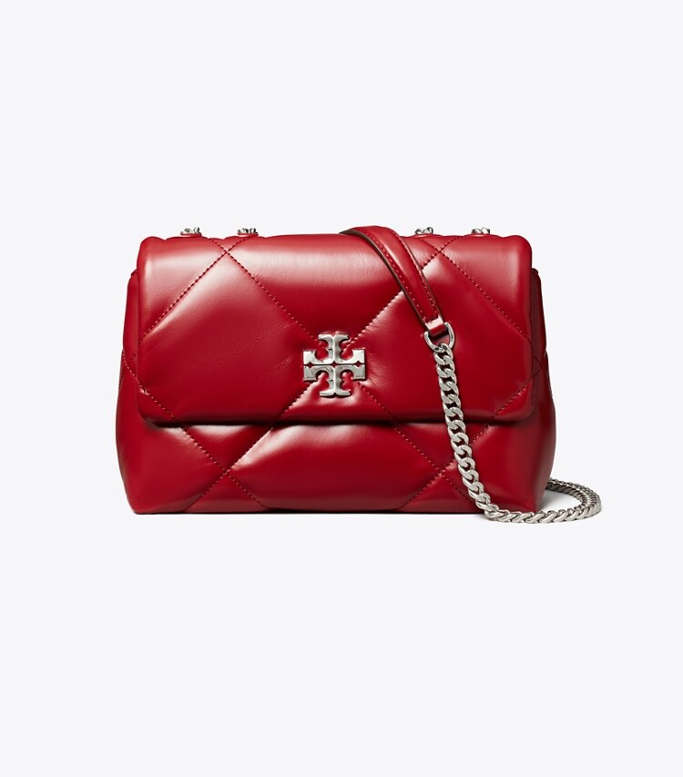 Tory Burch designer schultertaschen Kleine, wandelbare Kira Schultertasche mit Rautensteppung in Red front