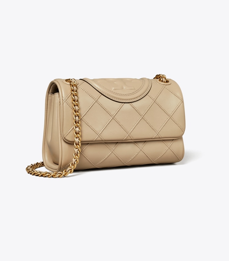 Tory Burch designer schultertaschen Kleine, weiche, wandelbare Fleming Schultertasche in Fresh Clay angle