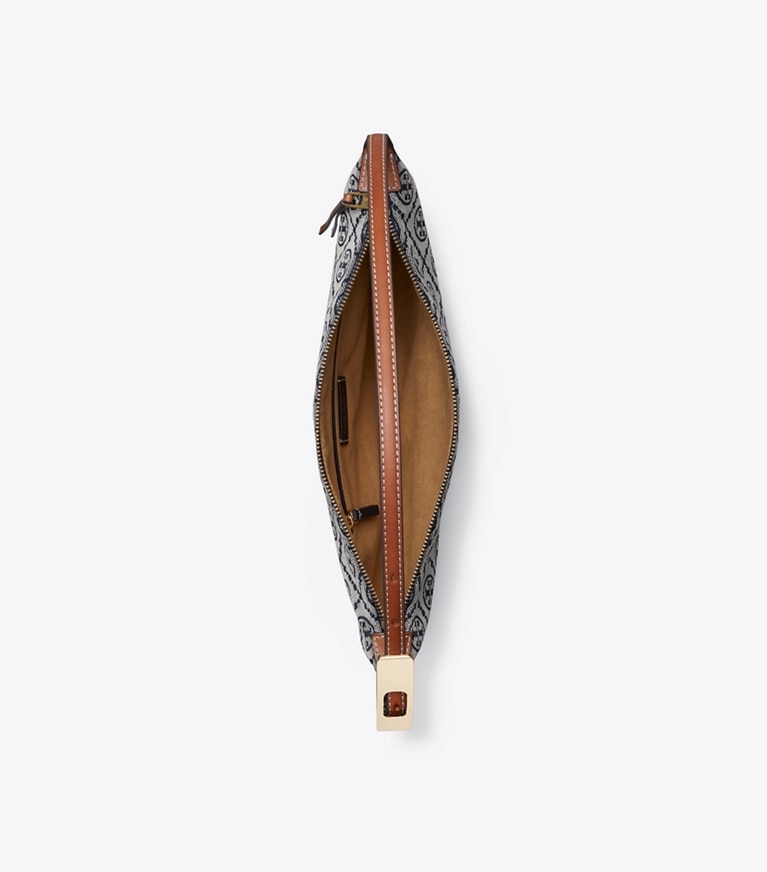 Tory Burch designer schultertaschen Kleine Balloon Bag mit T-Monogramm in Tory Navy angle