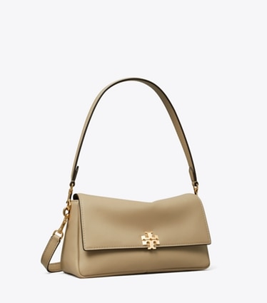 Tory Burch designer schultertaschen Kleine Charlie Schultertasche in Soft Cement angle