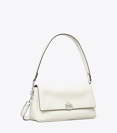 Tory Burch designer schultertaschen Kleine Charlie Schultertasche in Bianco angle