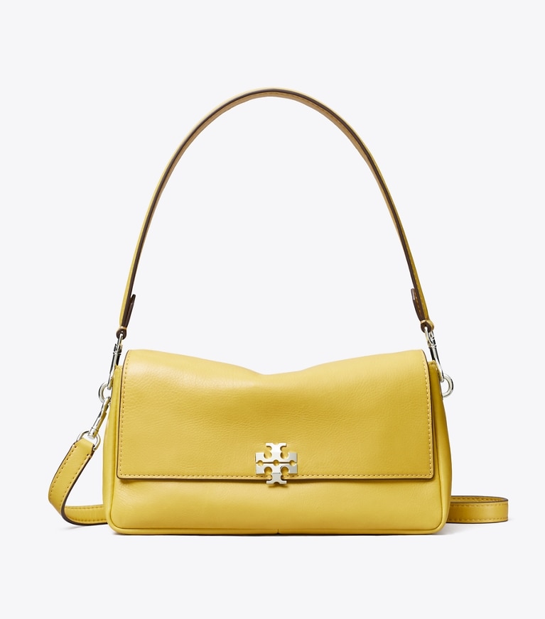 Tory Burch designer schultertaschen Kleine Charlie Schultertasche in Golden Kiwi front