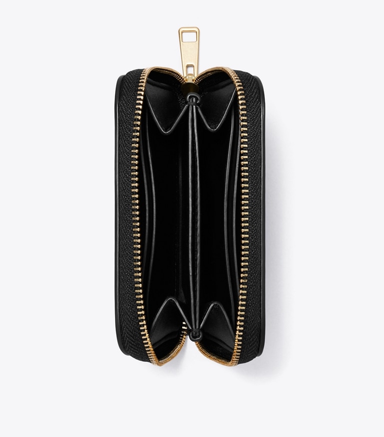Tory Burch designer geldbörsen Kleine Ella Bio Geldbörse mit Reißverschluss in Black angle