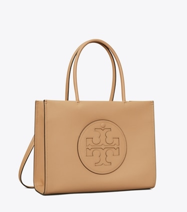 Tory Burch designer tote bags Kleine Ella Bio Tote Bag in Light Sand angle