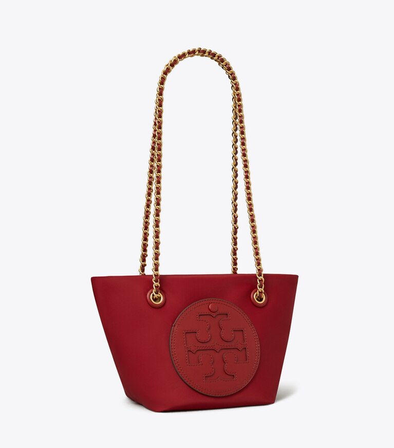 Tory Burch designer crossbody bags Kleine Ella Crossbody Bag mit Kette in Bartlett Red angle