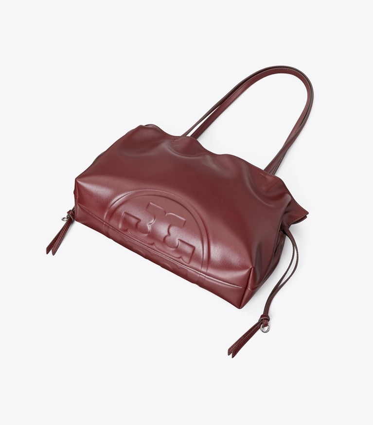 Tory Burch designer tote bags Kleine Ella natuura™ Tote Bag mit Kordelzug in Merlot additional