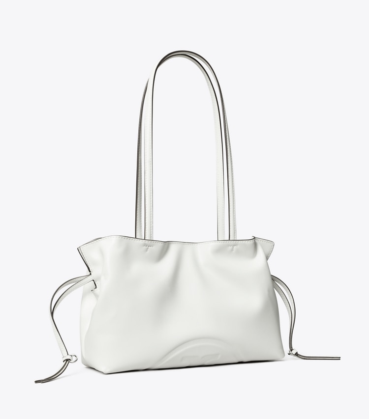 Tory Burch designer tote bags Kleine Ella natuura™ Tote Bag mit Kordelzug in Bianco angle