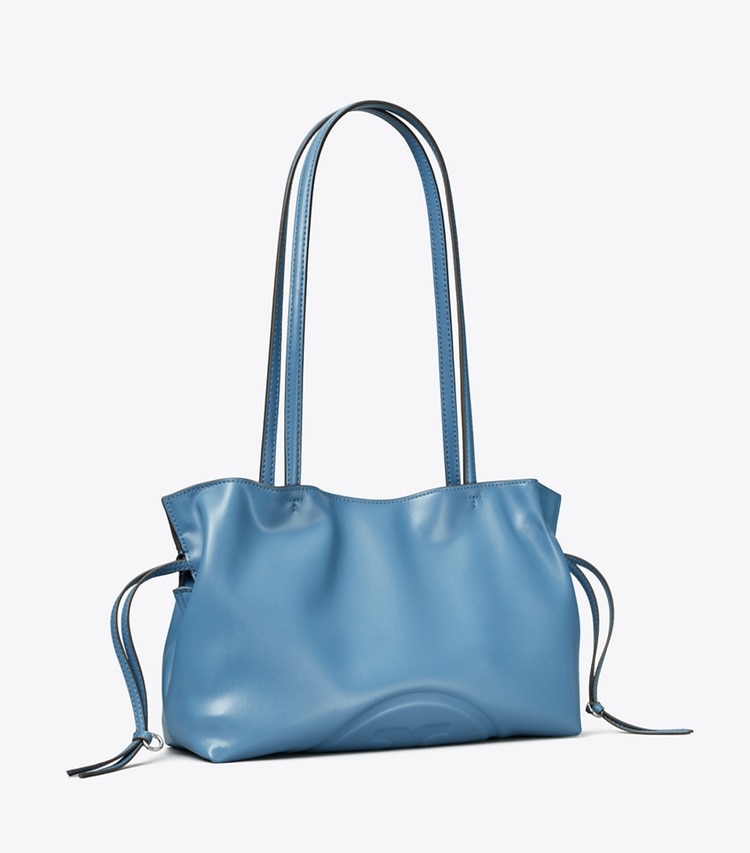 Tory Burch designer tote bags Kleine Ella natuura™ Tote Bag mit Kordelzug in Electric Blue angle