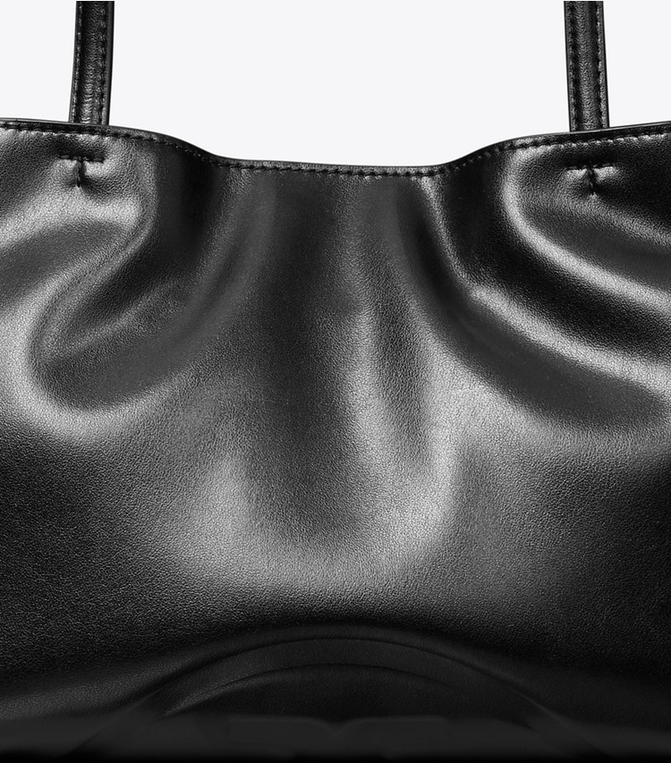 Tory Burch designer tote bags Kleine Ella natuura™ Tote Bag mit Kordelzug in Black detail