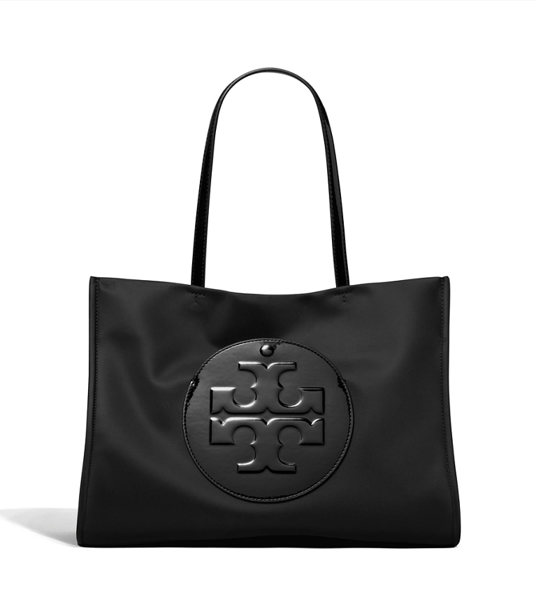Tory Burch designer tote bags Kleine Ella Tote Bag aus Lackleder in Black additional