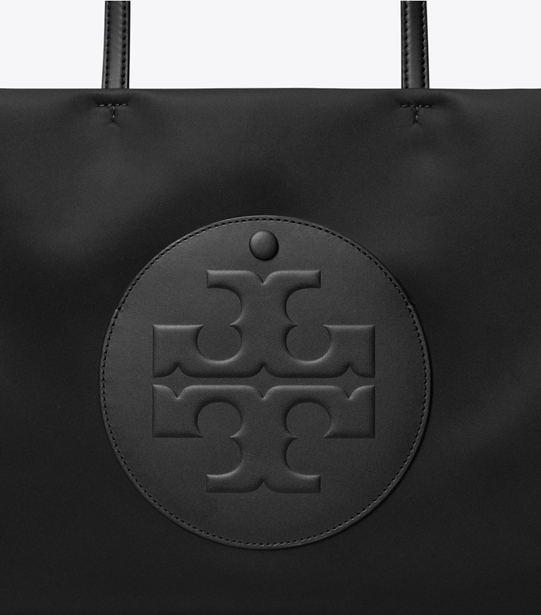 Tory Burch designer tote bags Kleine Ella Tote Bag in Black angle