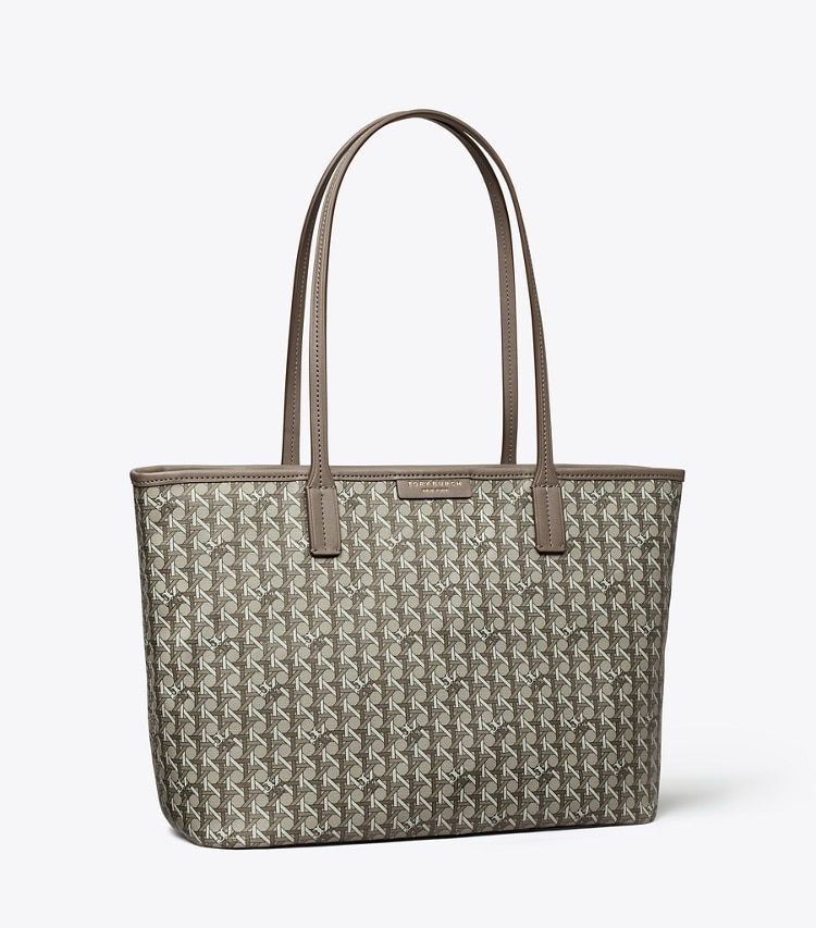 Tory Burch designer tote bags Kleine Ever-Ready Tote Bag mit Reißverschluss in Zinc angle