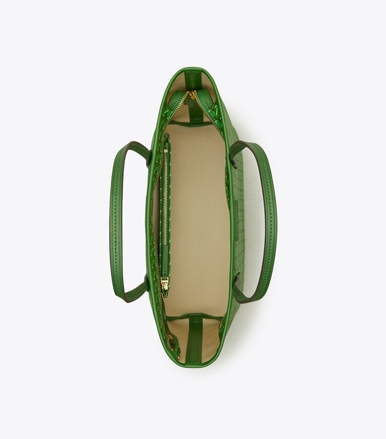 Tory Burch designer tote bags Kleine Ever-Ready Tote Bag mit Reißverschluss in Arugula angle