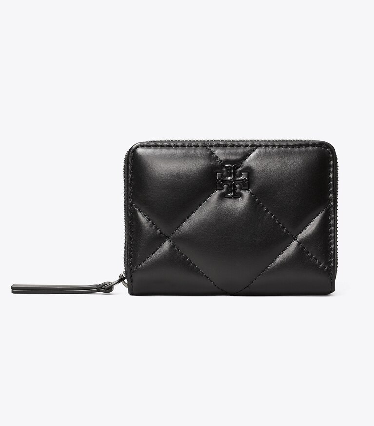 Tory Burch designer geldbörsen Kleine Kira Geldbörse mit Rautensteppung in Black angle