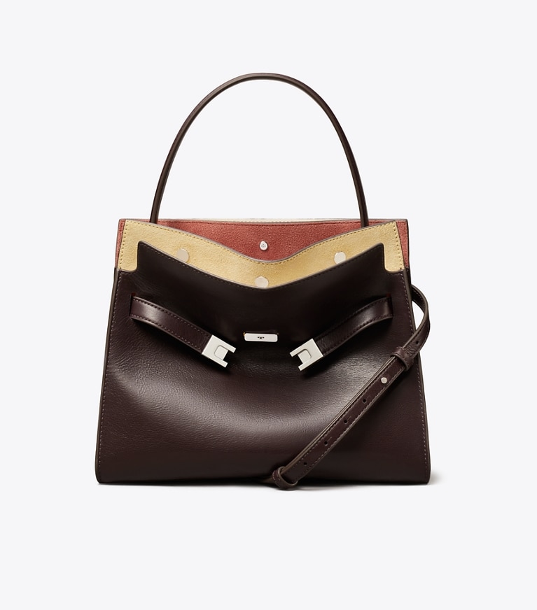Tory Burch designer henkeltaschen Kleine Lee Radziwill Double Bag in Coco front