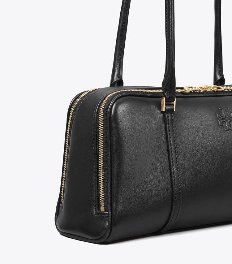 Tory Burch designer henkeltaschen Kleine Marshmallow Henkeltasche in Black detail