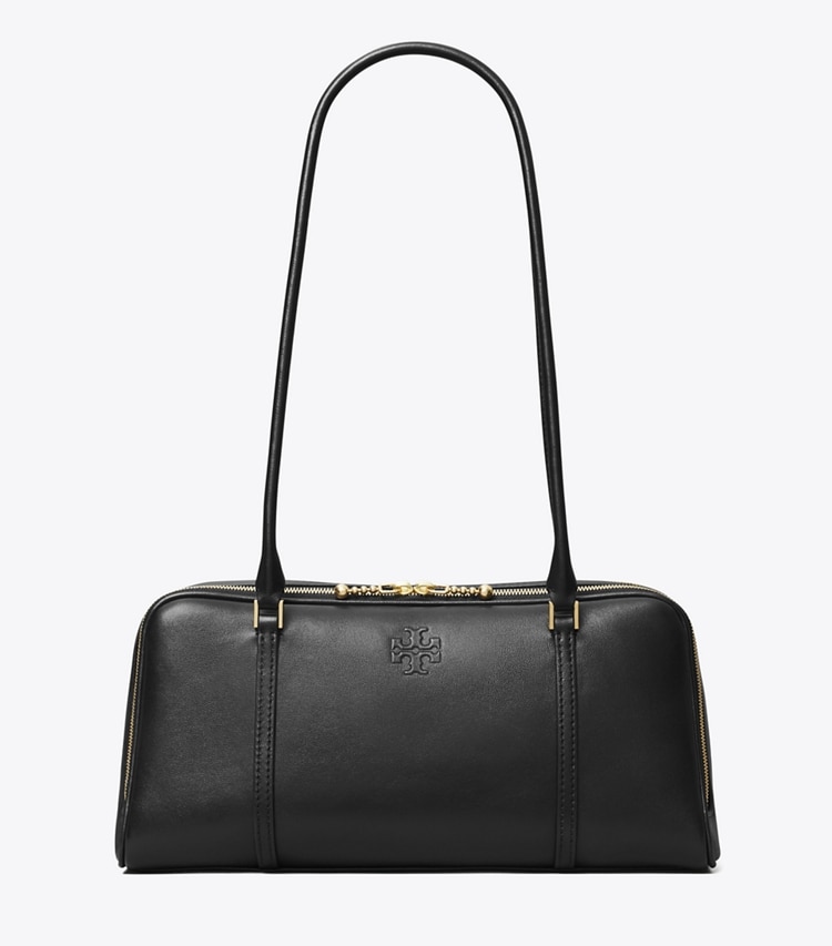 Tory Burch designer henkeltaschen Kleine Marshmallow Henkeltasche in Black front