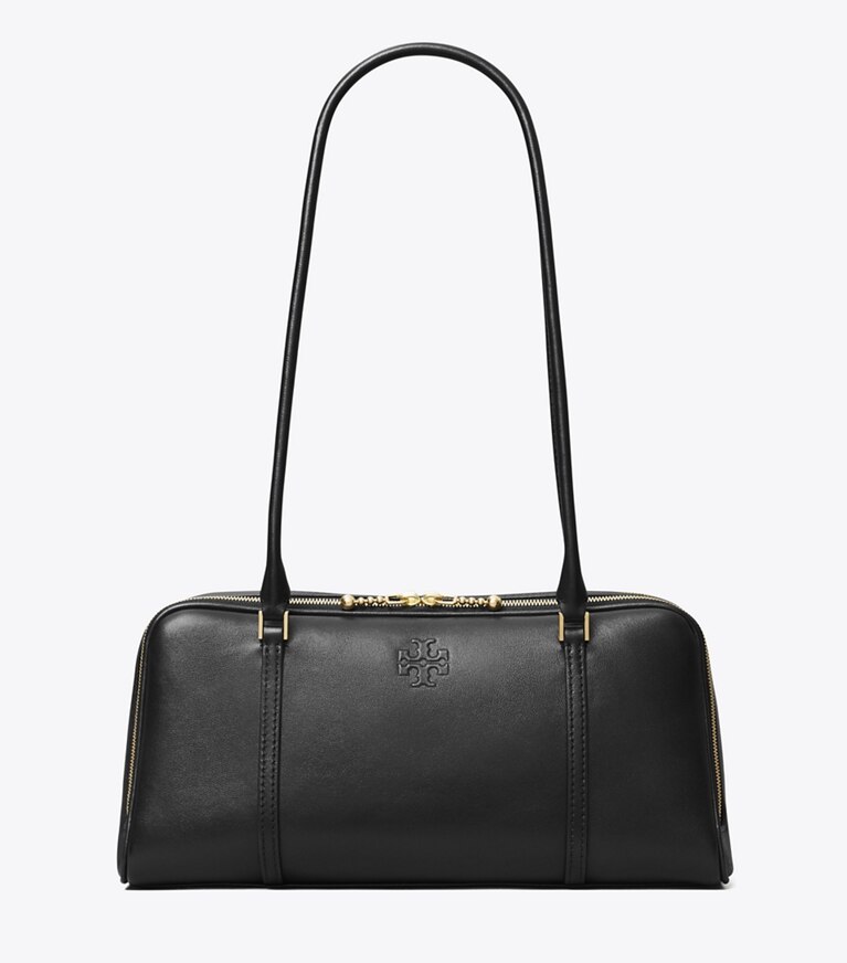 Tory Burch designer henkeltaschen Kleine Marshmallow Henkeltasche in Black angle