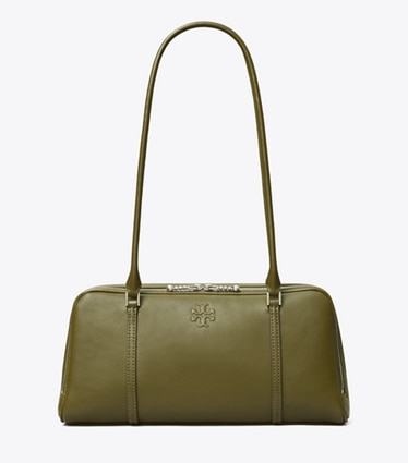 Tory Burch designer henkeltaschen Kleine Marshmallow Henkeltasche in Leccio front