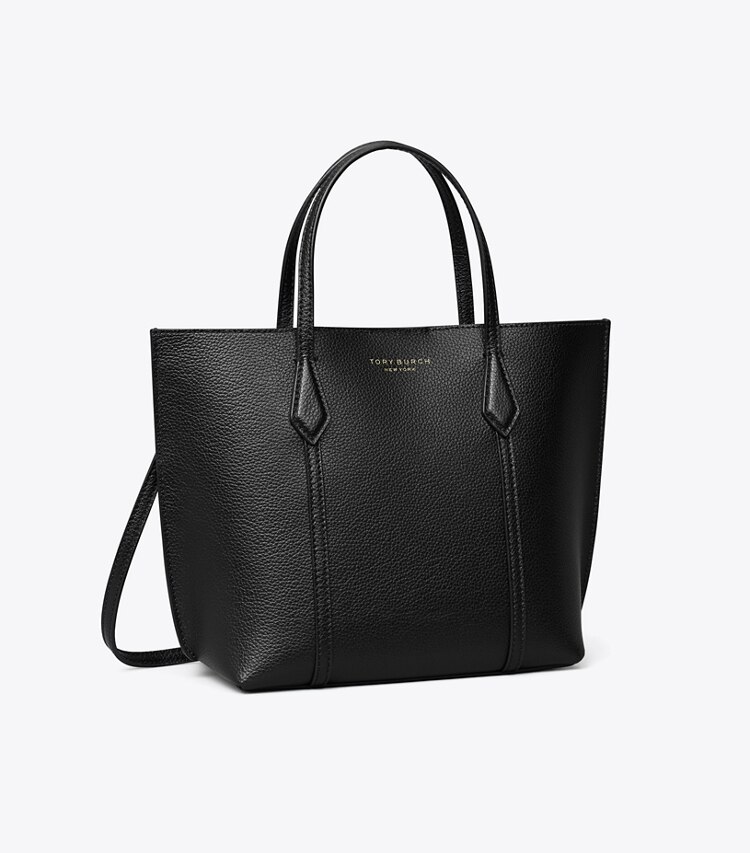 Tory Burch designer tote bags Kleine Perry Tote Bag in Black angle