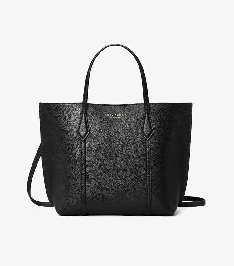 Tory Burch designer tote bags Kleine Perry Tote Bag in Black front