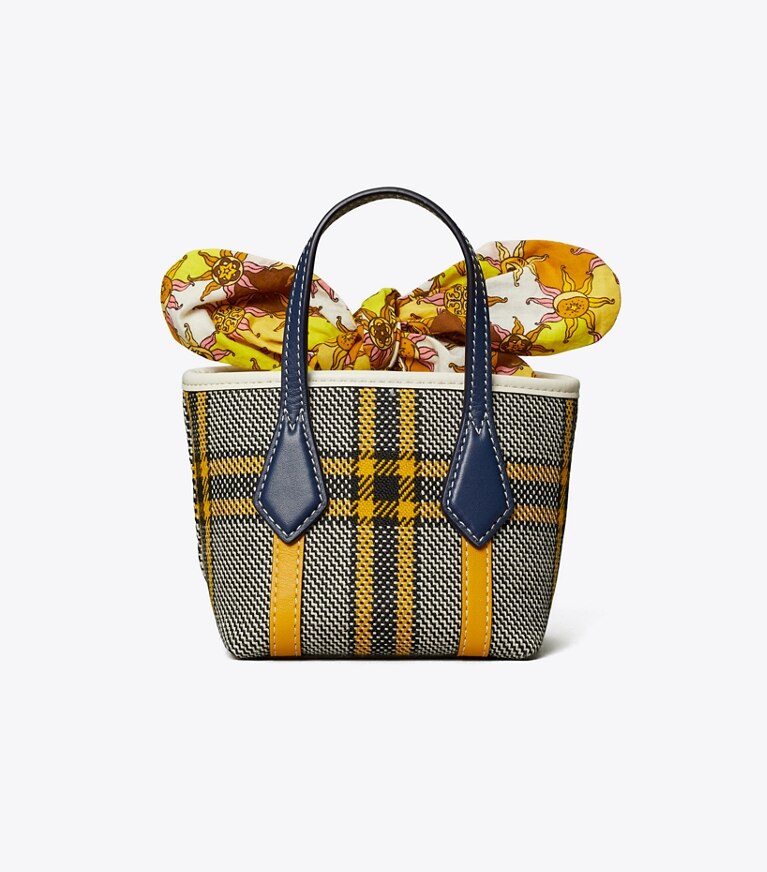 Tory Burch designer kleine taschen Kleine Perry Tote Bag mit Karomuster in Multi angle