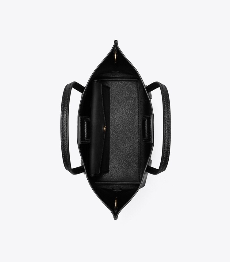 Tory Burch designer tote bags Kleine Perry Tote Bag in Black von oben