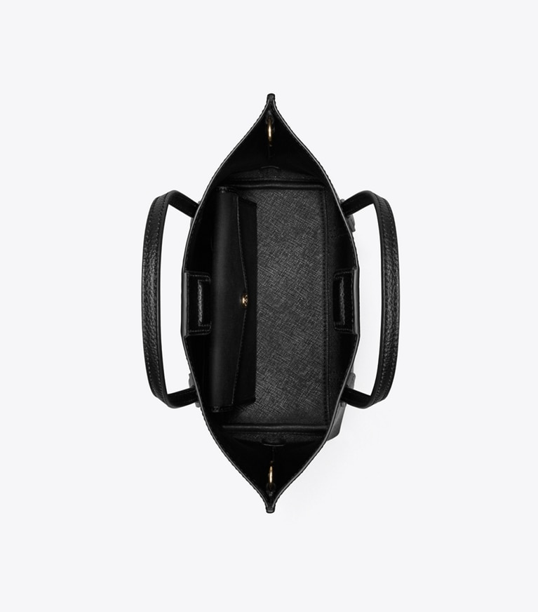 Tory Burch designer tote bags Kleine Perry Tote Bag in Black angle