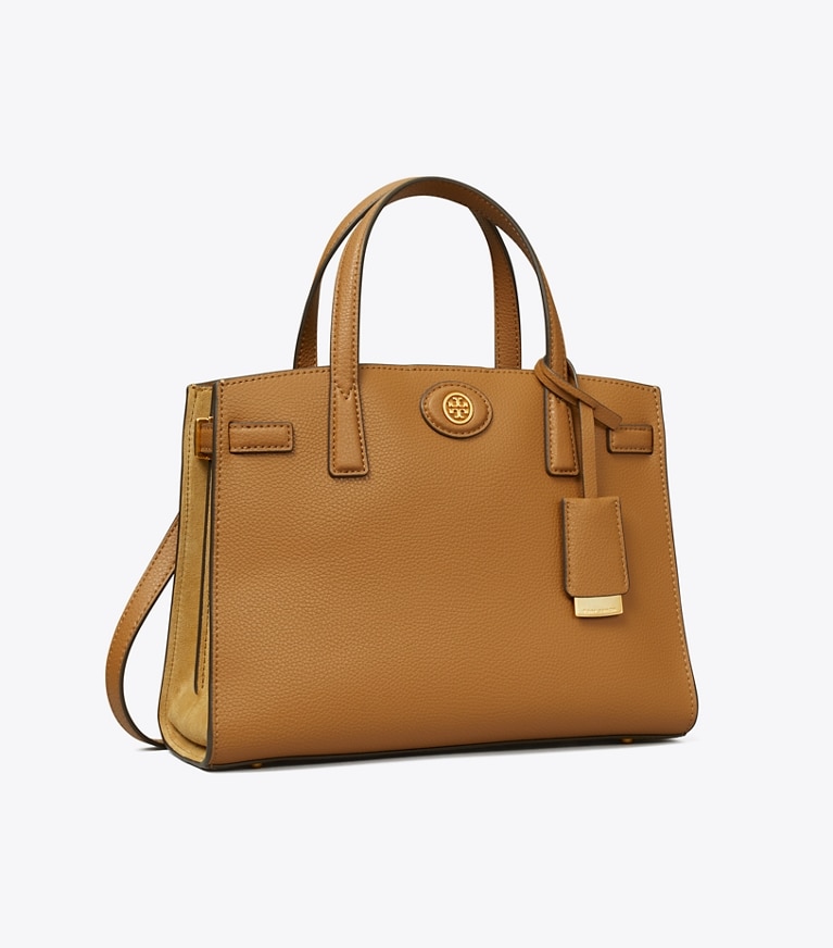 Tory Burch designer henkeltaschen Kleine Robinson Henkeltasche in Tiger'S Eye angle