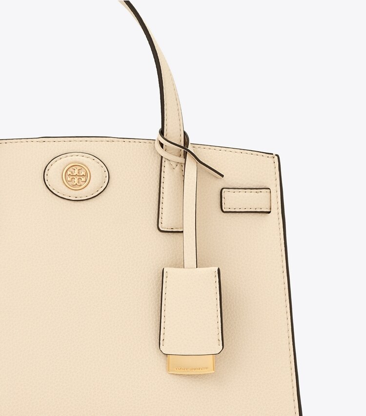 Tory Burch designer henkeltaschen Kleine Robinson Henkeltasche in New Cream detail